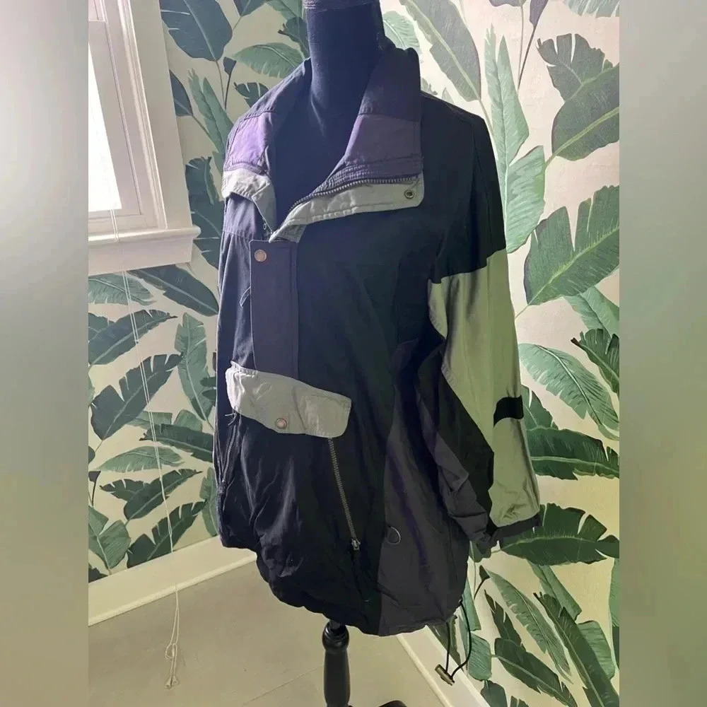 Vintage Ballistic Mens Gray Purple Black Hoodie Ski Jacket Medium - Picture 4 of 7
